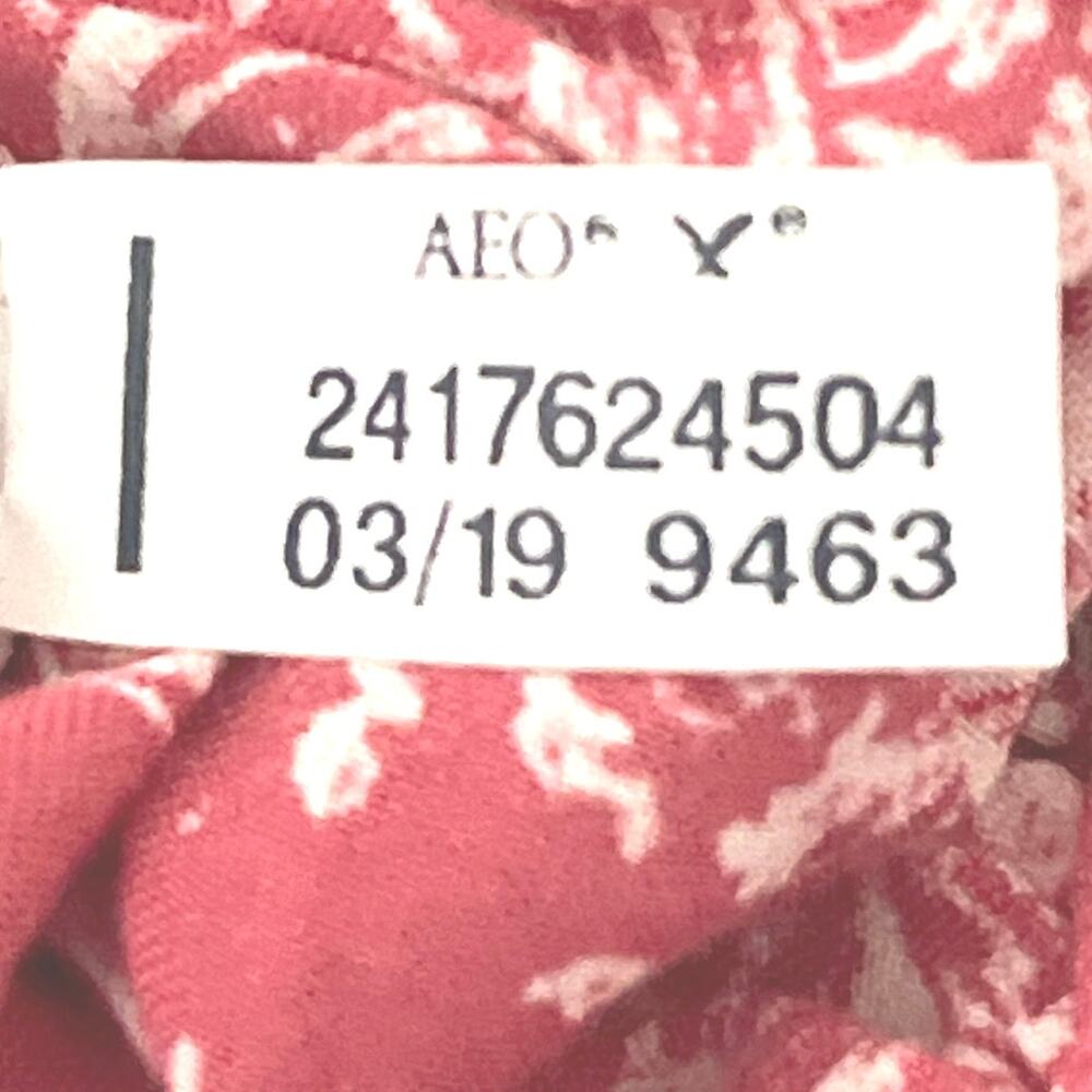 American Eagle Cropped Hawaiian Shirt Womens Size L Casual Coquette Tropical - Picture 14 of 14